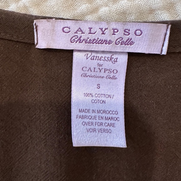 CALYPSO CHRISTIANE CELLE EMBROIDERED MINI DRESS -S - Picture 5 of 5